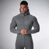 Hommes Hoodies Hommes Gymnases Zipper Fitness Bodybuilding Running Sweatshir Sportswear Workout Coton À Capuche Veste Casual Vêtements Homme