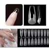 120pcs/Bag Press on Nails Coffin Nail Tips clear Full Cover Fake Nail Artificial Press on Long Ballerina