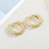 Boucles d'oreilles cerceau 1 paire Punk Zircon rond Rivet pour femmes hommes Hip Hop Cool géométrique cercle petite boucle d'oreille bijoux de fête E776