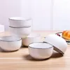 Schüsseln Keramikschale Einfaches Geschirrset Geschenkbox Haushalt Reisblumenförmiges Servieren