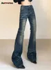 Jeans pour femmes Aotvotee Femmes Jeans High Waited Flare Pantal