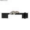 cintura firmata strass donna uomo cinture in pelle di lusso placcato nero oro argento ceinture vita casual cintura moda lettera di cristallo