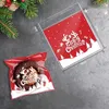 Emballage cadeau 100pcs Sacs en plastique de biscuits de bonbons de Noël Sacs d'emballage de biscuits auto-adhésifs Sac d'emballage de cuisson Navidad Année Fournitures de fête