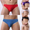 Sous-vêtements d'été sans couture lisse pure poche hommes sous-vêtements mince mini bikini slip de soie de glace