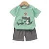 Zestawy odzieży Summer Dam-Sleeved Suit Cotton Boys Girls Ubrania