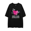 Męskie koszulki TKPA High Street Gothic Vintage Rose Wash Made Old T-shirt z krótkim rękawem Mężczyźni i kobiety Hip-Hop Trend Y2K ZV