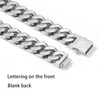 Strands Strings Hip Hop Cuban Chain Cast Men's Necklace Stainless Steel Fine Polished Chain Four Sides Cut Boyfriend Couple Gift Wholesale 230317