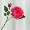 装飾的な花ピンクシルク牡丹牡丹人工ローズウェディングホーム装飾ブランチアクセサリー白い偽の花バレンタインデーギフト