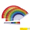 Opvouwbare Spain Pride Festival Style Hand Fan Dance Wedding Party Stof Opvouwbare Hand Fan Accessoires