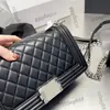 Designer di donne francesi agnelli borse trapunte per ragazzo mini/piccola borsa con cinturino in metallo in metallo argento borse a spalla a tracolla sacoche da 6 colori da 6 colori 20 cm/25 cm