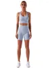 Ensembles actifs été-vente ensemble de Sport sans couture à haute élasticité absorbant la transpiration et respirant femmes YJ058