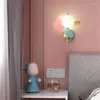 Lampe murale Nordic Macaron Lights AC90-260V Creative Designer Pallor's Bedroom Bedside Cafe Decoration Modern Sconce Lighting