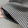 Vestidos de passarela, vestidos femininos, camisas de gola redonda com padrão de letras, regata Milan, linha A, mini sem mangas, colete xadrez de alta qualidade, camiseta I7TX