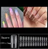 120pcs/Bag Press on Nails Coffin Nail Tips clear Full Cover Fake Nail Artificial Press on Long Ballerina