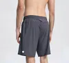 LL Men Jogger Sportshorts För Vandring Cykling Med Dragkedja Casual Running Gym Kort Byxa