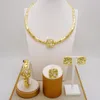 Halskette Ohrringe Set Fine Juwely Schöne Strass -Mode -Schmuckstücke Sets Armband -Ohrring -Ring für Frauen Hochzeitsfeier Geschenk