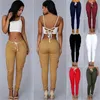 Women's Leggings Womens Girls Casual High Waist Cotton Skinny Stretch Cargo Slim Fit