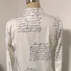Women's Blouses 2023 Women Tops Spring Summer Long Sleeve Shirts English Alphabet Print White Blusas Feminine Blouse