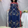 Vêtements ethniques vente mode classique vêtements africains dashiki robe tissu de soie femmes 2 pièces imprimé robe ample MS222 230317