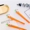 1 pz carino cancelleria scrittura penne gel creative penna segno cartone animato carota studente regalo nero neutro