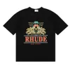 T-shirts classiques T-shirts T-shirts en coton pour hommes T-shirts à manches courtes T-shirts imprimés d'oiseaux 3 couleurs