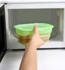 1L składane silikonowe jedzenie na lunch pudełko obiadowe Składane owocowe sałatka do przechowywania pojemnik na pokarm BPA za darmo