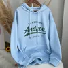 Sweats à capuche pour femmes Sweatshirts Hirsionsan Chic Vintage Polaire Sweats À Capuche Femmes Lettre Imprimer Poche Douce Sweat Coréen Chaud Pull Lâche Surdimensionné 230316