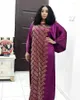 Ubranie etniczne jedwabna sukienka Diamonds 2023 African African Dashiki Looes długie rękawowe sukienki Maxi dla kobiet