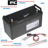 Batterie LiFePO4 24V 100AH avec chargeur Bluetooth BMS 10A pour stockage d'onduleur RV boîtier étanche solaire écran LCD