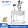 ZONESUN Machine de remplissage à tarière petit Dosage poudres alimentaires granulés sucre granulés en plastique Production d'emballage ZS-FM100P