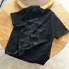 Camisetas masculinas fábrica original We11Done Conhece a tela de tórax Printing casal de manga curta solta T230317