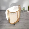 Storage Baskets Nordic Iron Dirty Laundry Basket Toy Bathroom Clothes Home Finishing