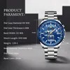 Relojes de pulsera BEN NEVIS 2023 Hombres Cuarzo Moda Azul Relojes Plata Banda de acero inoxidable Calendario Pantalla Negocios