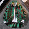 Kids Shirts Children's Clothing Boys' Shirt Autumn Fashionable Long Sleeve Shirt Plaid Spring and Autumn Boys' Brushed Shirt 230317