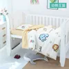 Set di biancheria da letto da 3 pezzi set da letto per bambini set di copertura del piumino in cotone organico Cestina in foglio con foglio con cartone animato per bambini Lincia di lettino per bambini 230317