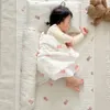 Bettwäsche-Sets koreanische Babybett Krippe gestepptes Blatt Baumwolle Bär Hase Stern Mond Stickerei Kinder Säuglingsblätter Bettdecke Bettwäsche machen benutzerdefinierte Größe 230317