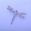 Spille Bella spilla a forma di libellula Opale artificiale Spille color argento Simpatico animale Insetto Zircone Gioielli Pin Broche Regali di Natale