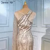 فساتين الحفلات Mermaid Gold One One Hape Cape Evening Donsens 2023 Ruxury Feather Velling Elegant for Women BLA71096 Serene Hill