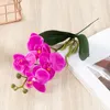Dekorative Blumen, Phalaenopsis, Simulationsblume, 4 Köpfe, 3D-Kleber, handgefälscht, für Zuhause, weicher Zweig, Schmetterling, Lanket im Topf