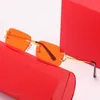 56% de réduction sur les lunettes de soleil 2023 Nouvelle rue Street Fashion Small Square Square sans cadre Lunettes hip-hop Personnalité Personnalités Jame optique Lenskajia Nouveau