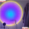 2016 Night Lights Rainbow Sunset Projector Lamp Atmosphere Led Light Home Coffe Shop Background Wall Decoration Colorf Drop Delivery Ligh Dhgqm