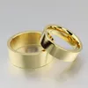 結婚指輪クラシック女性男性 6 ミリメートルゴールドトーンステンレス鋼カップルシンプルな無地バンド記念日ギフト R00078