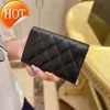 Luxury Brand Designer Change Purse Card pack Cow Pickup Bag Women's Exquisite High-end 2023 New Style Small Fragrant Caviar Multi-card Clip Wallet Factory Direct Sale