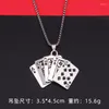 Подвесные ожерелья Creative Shunzi Poker Entuare Collece Old K Red Peach A Metal Fashion Hip Hop Murdy Diamond's Men's and Wome