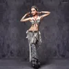 Stage Wear 2023 Tribal Belly Dance Clothes 3pcs Outfit Sexy Embroid Tops Hip Belt And Pants Women Costume