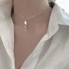 Ketten VENTFILLE Silber Farbe Stern Halskette Für Frauen Mädchen Zirkon Choker Asymmetrie Schmuck Geburtstag Geschenk Drop Großhandel