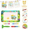 Drawing Painting Supplies 4 Style Big Size Magic Doodle Water Drawing Mat Painting Pens Stamp Set Coloring Board Educational Toys for Kids Birthday Gift 230317