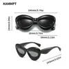 Gafas de sol KAMMPT Nuevo en Cat Eye Gafas de sol Mujer Moda Grueso Inflado Marco Tonos Moda Popular Diseño de marca Lindo UV400 Gafas de sol G230225