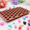 Bakning Mögel Silikon 55 Cavity Mini Coffee Beans Chocolate Sugarcraft Candy Mold Mold Fondant Cake Decorating Pastry Tools