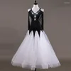 Scene Wear Elegant Ballroom Dress Women Long Sleeve Waltz Standard Dance Tango Competition Dresses Modern Dancing Performance Outfit DC2487